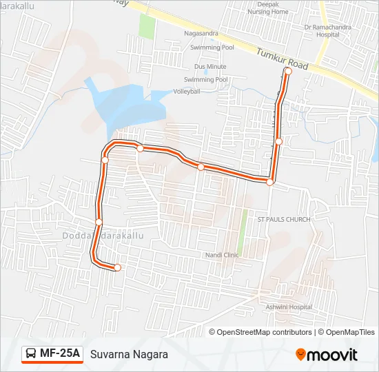 MF-25A Bus Line Map