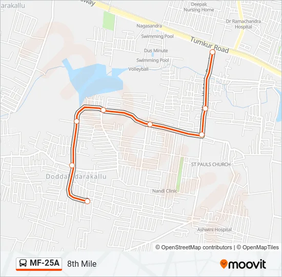 MF-25A Bus Line Map