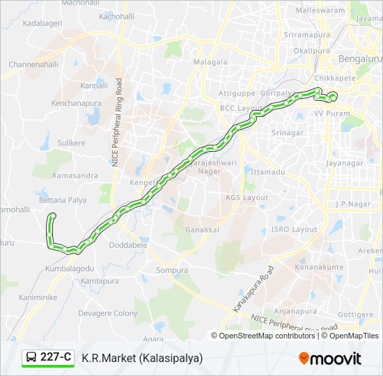 227-C Bus Line Map