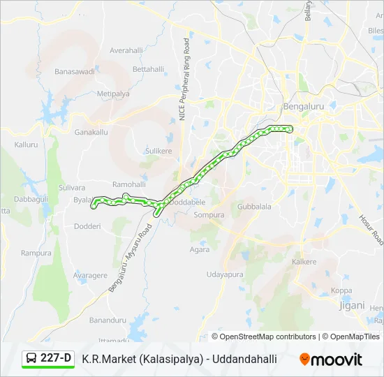 227-D Bus Line Map