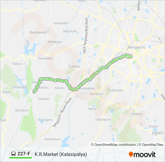 227-F Bus Line Map