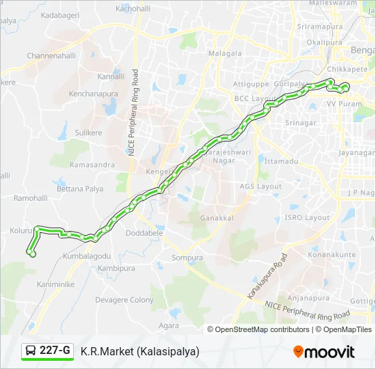 227-G Bus Line Map