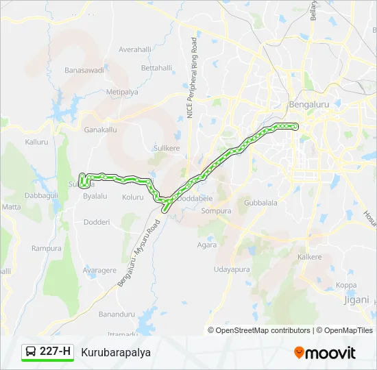 227-H Bus Line Map