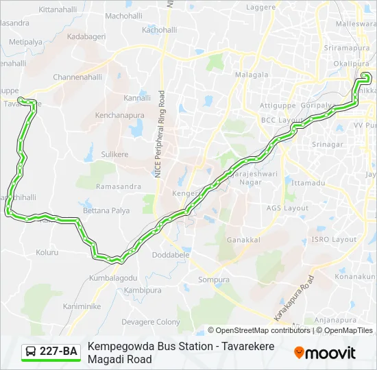 227-BA Bus Line Map