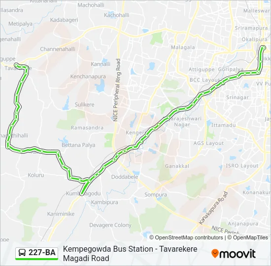 227-BA Bus Line Map