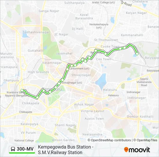300-MV Bus Line Map