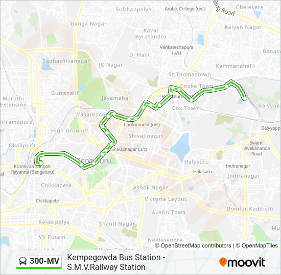 300-MV Bus Line Map