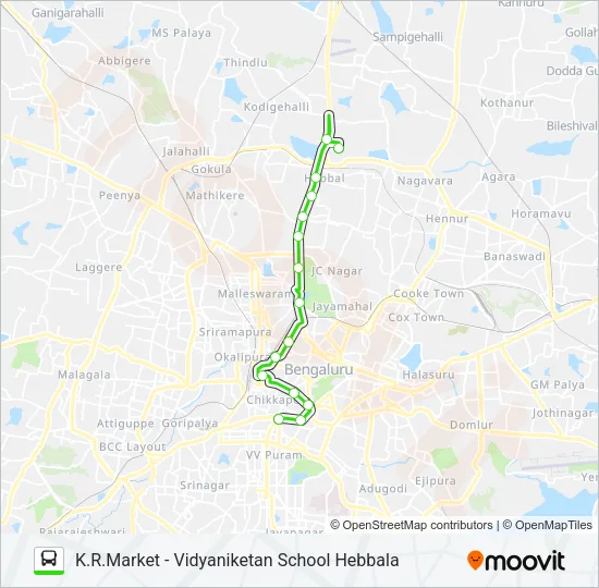 KMT-KBS-VNS Bus Line Map
