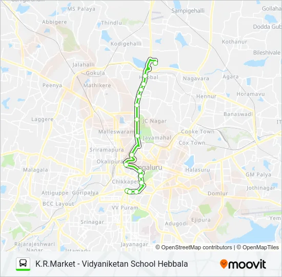 KMT-KBS-VNS Bus Line Map