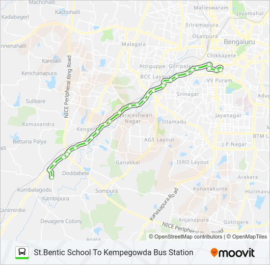 227-GA STBEN-KMT-KBS bus Line Map