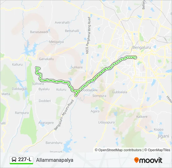 227-L Bus Line Map