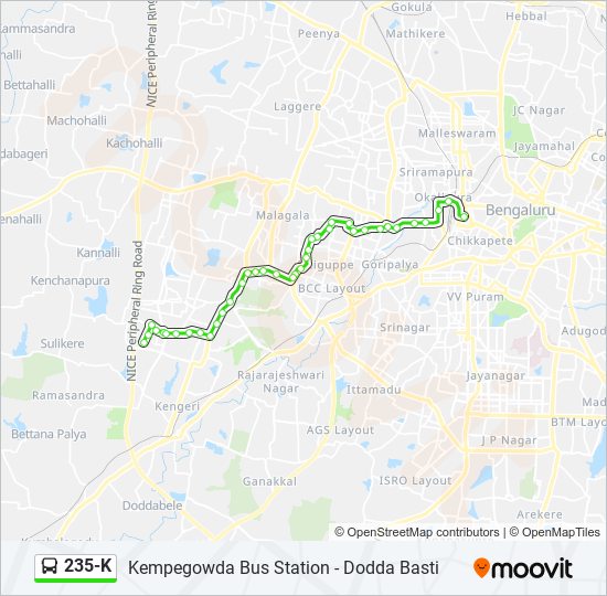 235-K bus Line Map