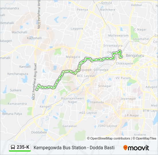 235-K bus Line Map