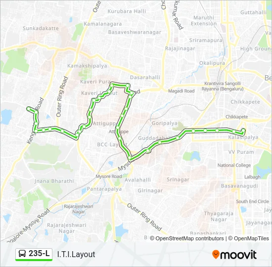 235-L Bus Line Map