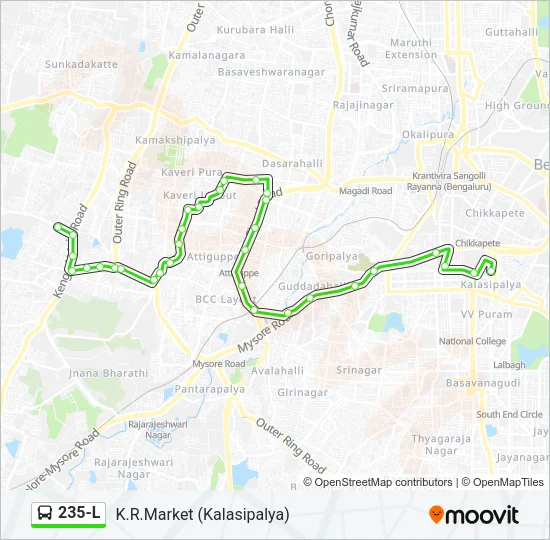 235-L Bus Line Map