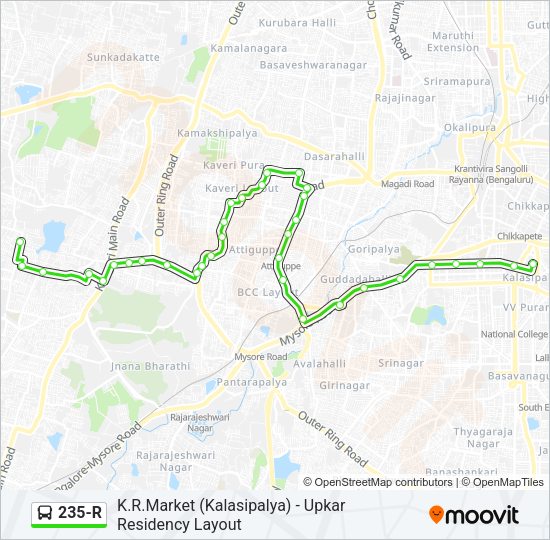 235-R Bus Line Map