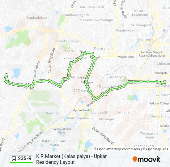235-R Bus Line Map