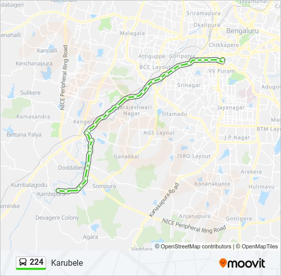 224 Route: Schedules, Stops & Maps - Karubele (Updated)