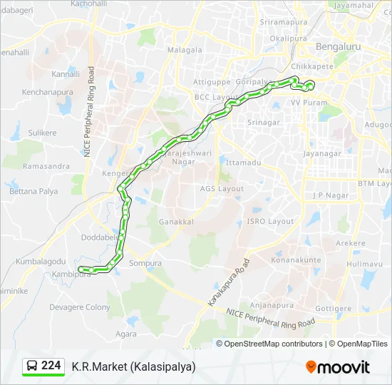 224 Bus Line Map