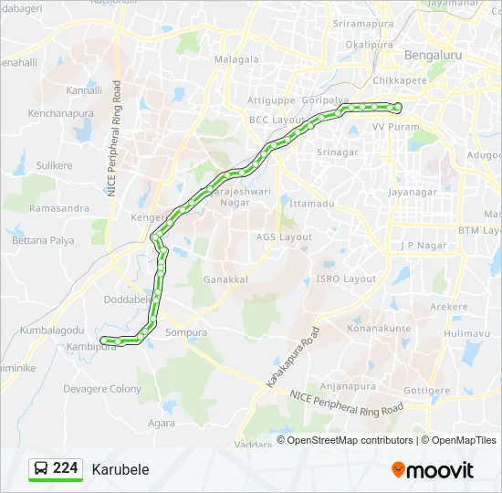 224 Bus Line Map