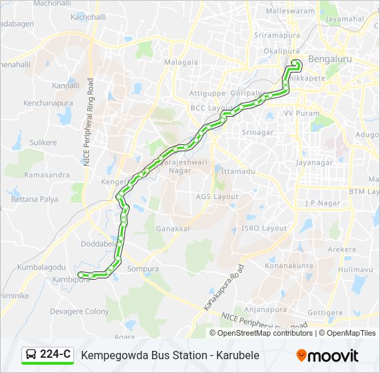 224-C bus Line Map