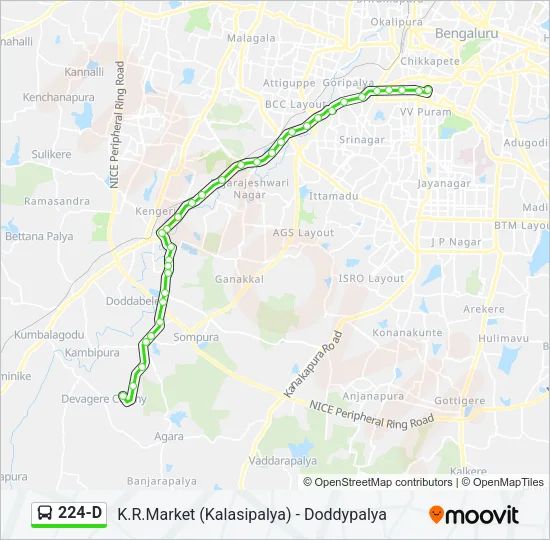 224-D Bus Line Map