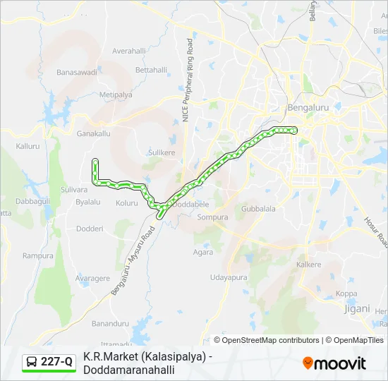 227-Q Bus Line Map