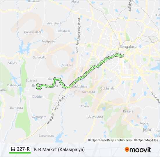 227-R Bus Line Map