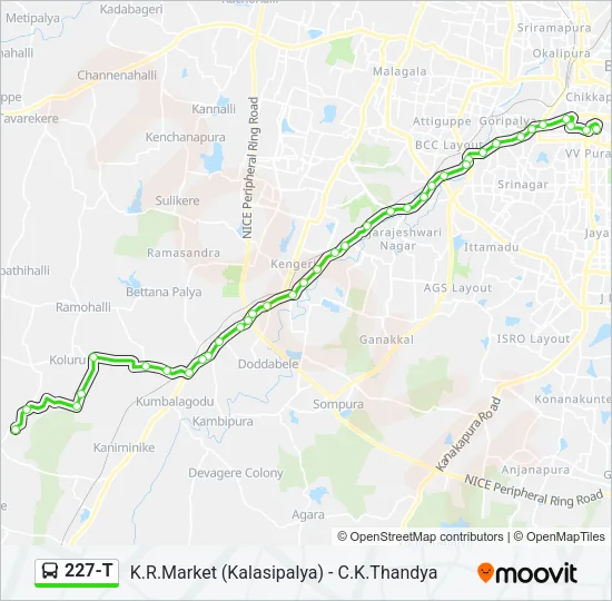 227-T Bus Line Map