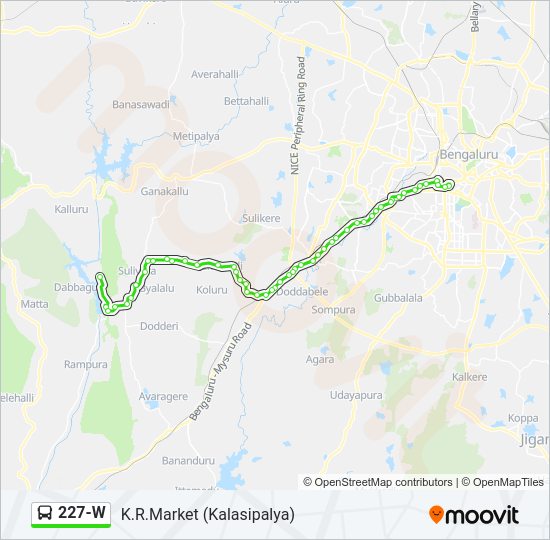 227-W bus Line Map