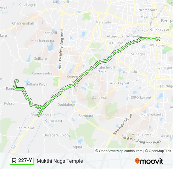 227-Y Bus Line Map