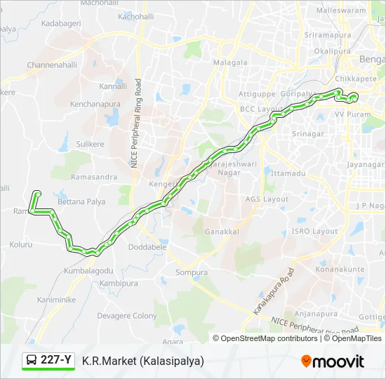 227-Y Bus Line Map