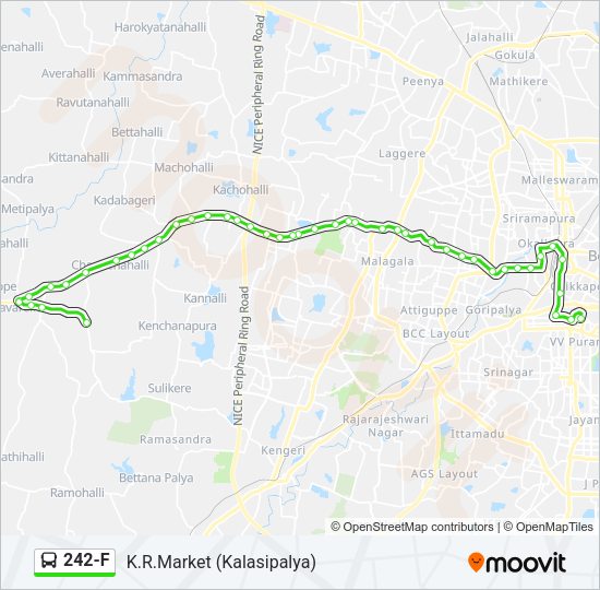 242-F Bus Line Map