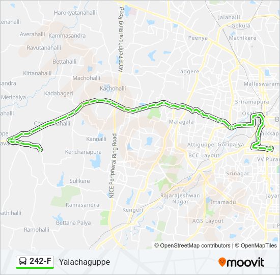 242-F Bus Line Map