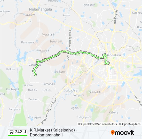 242-J bus Line Map