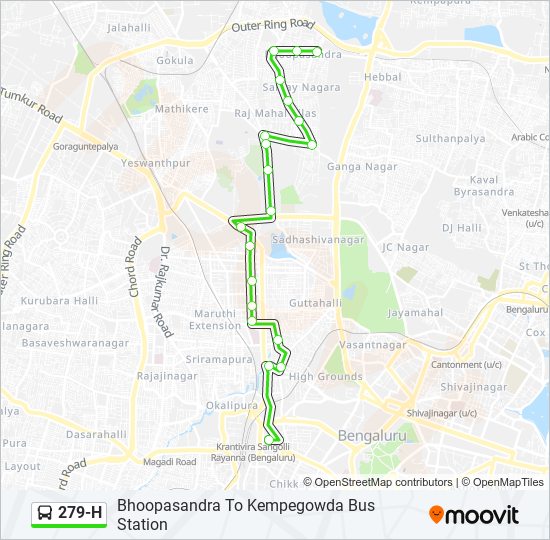 279-H bus Line Map