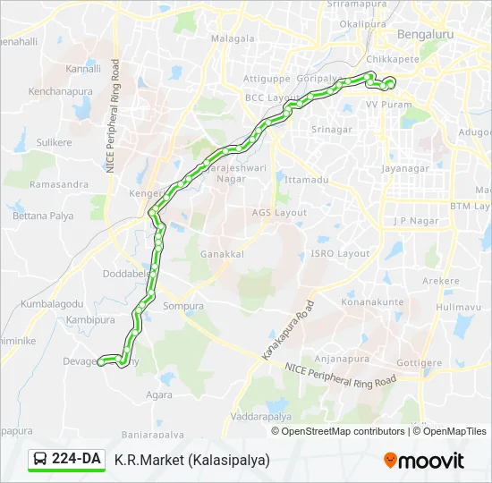 224-DA Bus Line Map