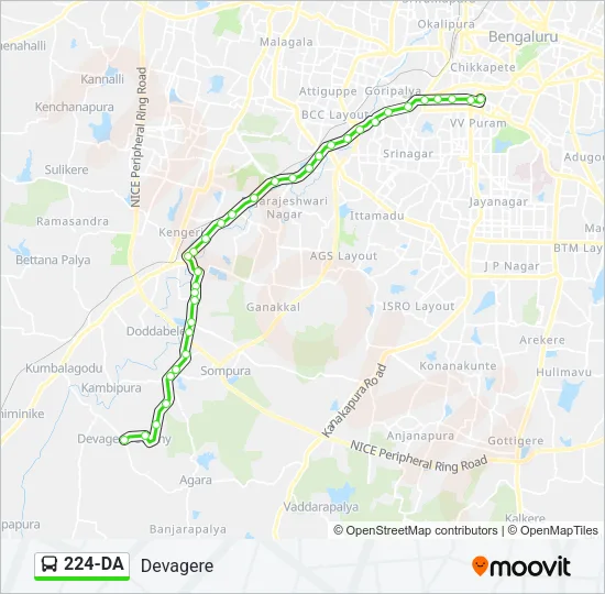 224-DA Bus Line Map