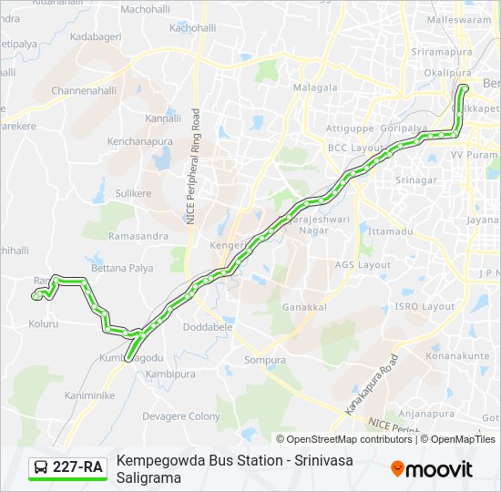 227-RA Bus Line Map