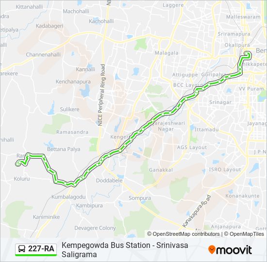 227-RA bus Line Map