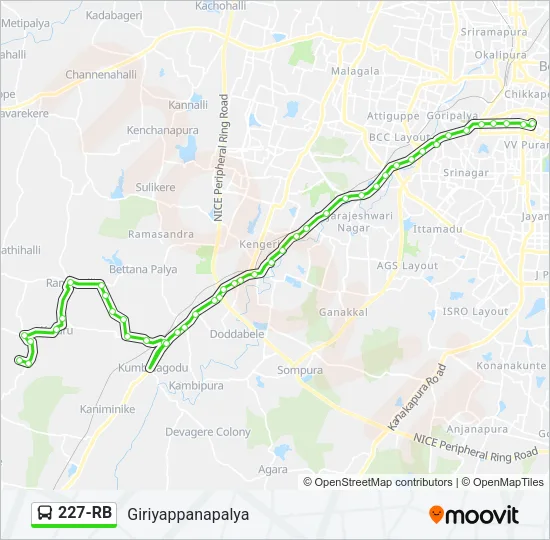 227-RB Bus Line Map