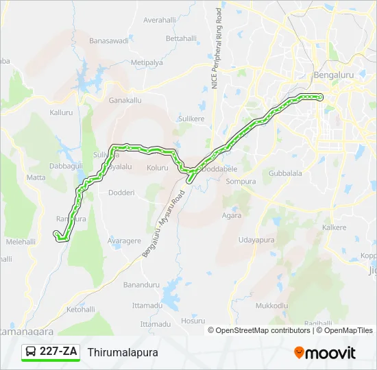 227-ZA Bus Line Map