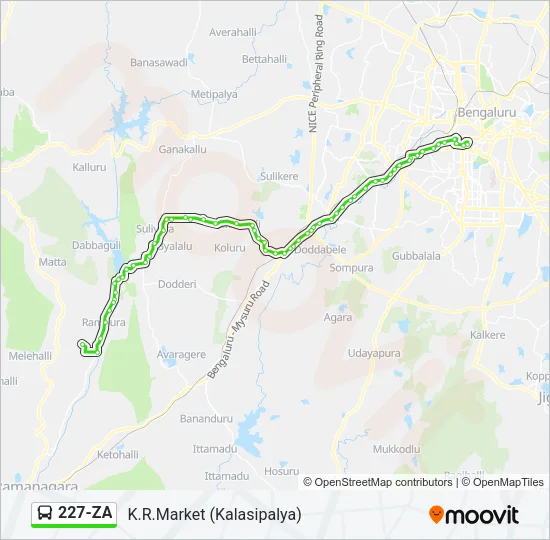 227-ZA Bus Line Map