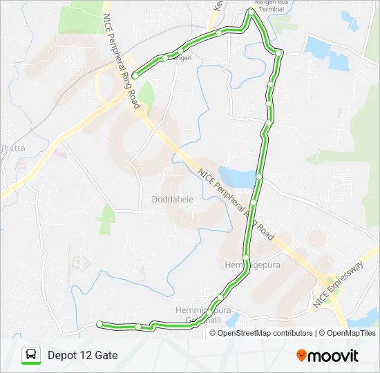 224 D12-KRBL Bus Line Map