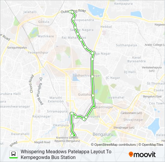 279-E KBS-WMR Bus Line Map
