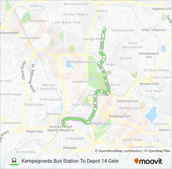 279-E  KBS-D14G Bus Line Map