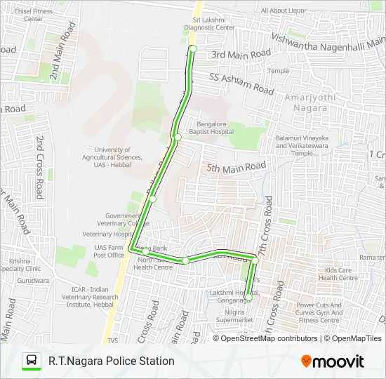 279-E RTNPS-HBL Bus Line Map