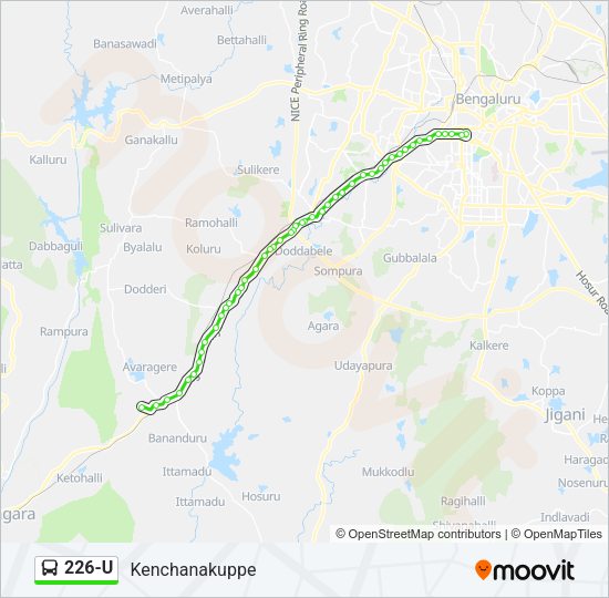 226-U Bus Line Map