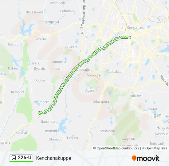 226-U Bus Line Map