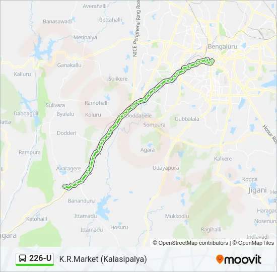 226-U Bus Line Map
